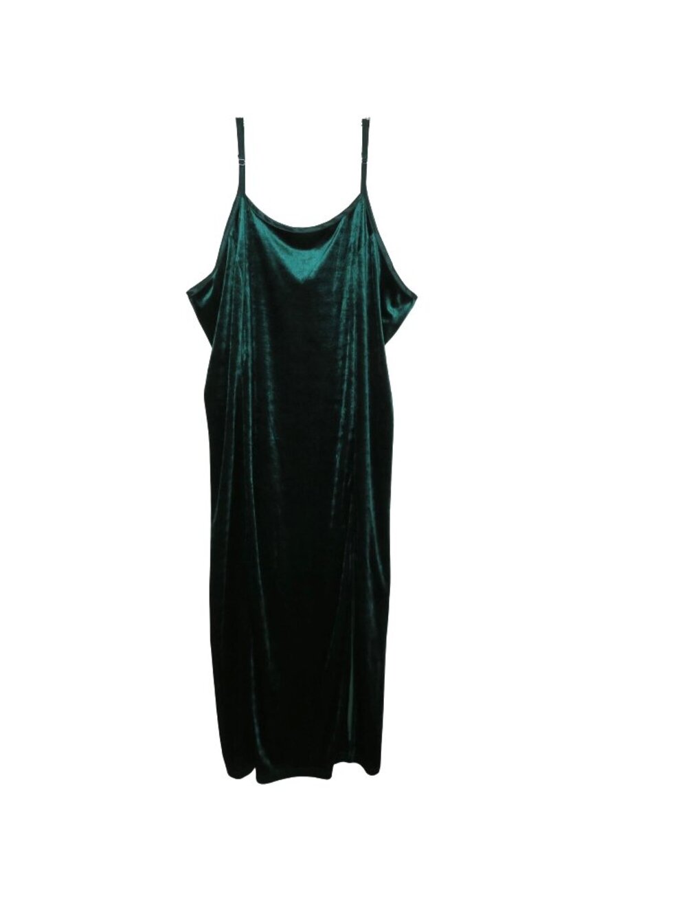 Lane Bryant Intimates Green Velvet Slip Dress Nightgown Adjustable Straps